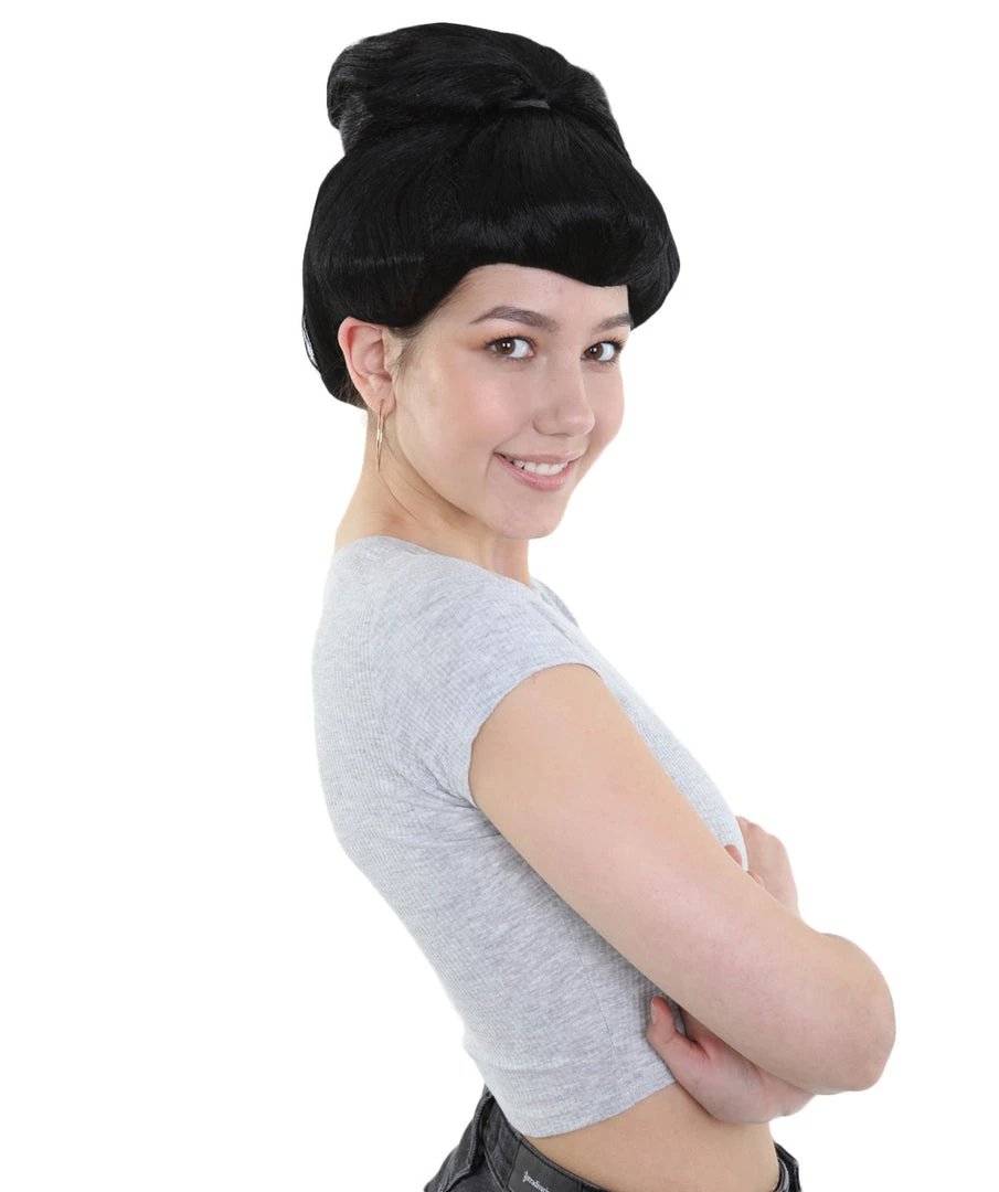 HPO Japanese Geisha Wig | Women's Black Wig | Premium Breathable Capless Cap 6 HPO Japanese Geisha Wig | Women's Black Wig | Premium Breathable Capless Cap