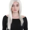HPO Womens Long Grey Wig | Dolly Fancy Wig | Premium Breathable Capless Cap
