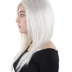 HPO Womens Long Grey Wig | Dolly Fancy Wig | Premium Breathable Capless Cap 11 HPO Womens Long Grey Wig | Dolly Fancy Wig | Premium Breathable Capless Cap