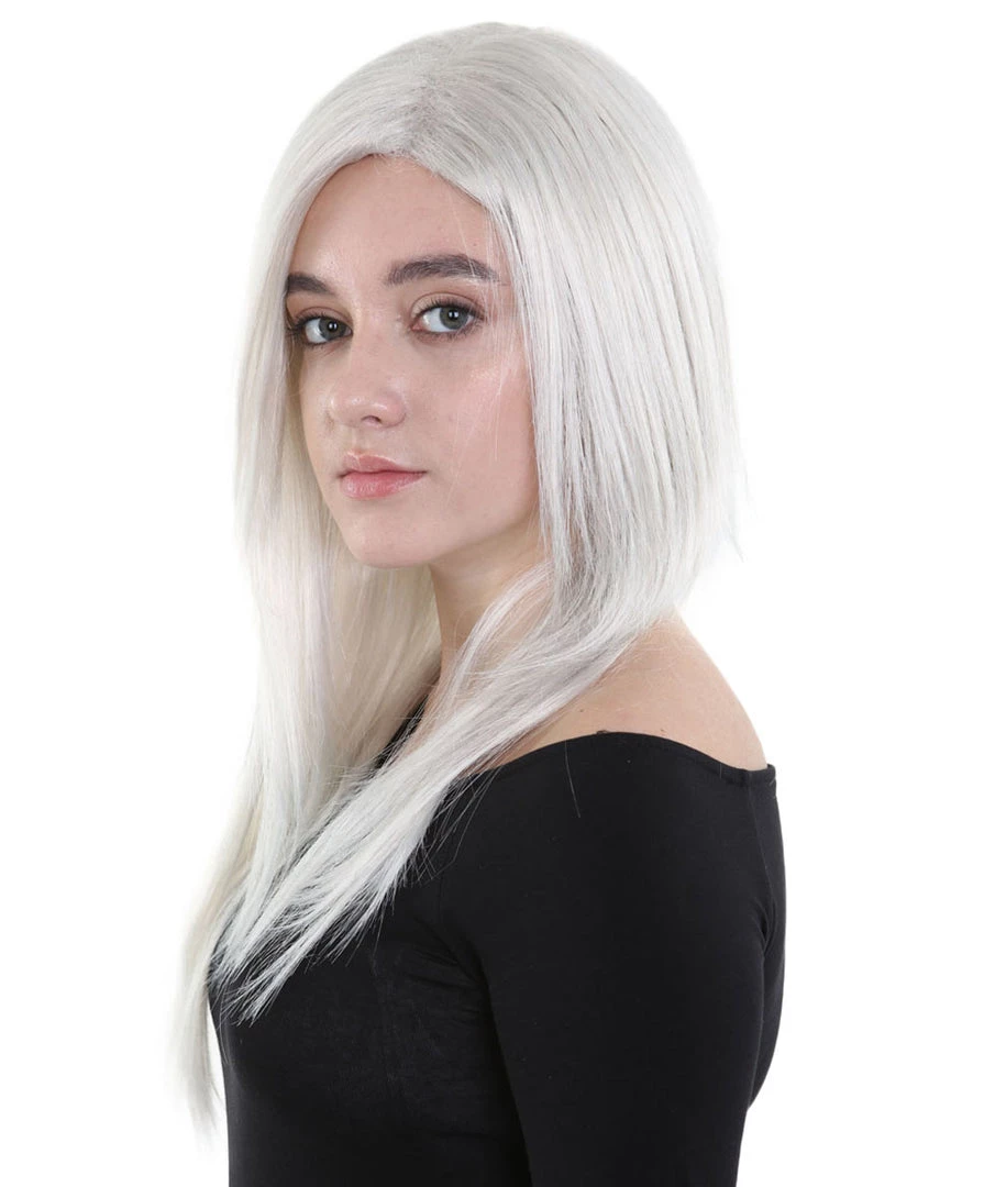 HPO Womens Long Grey Wig | Dolly Fancy Wig | Premium Breathable Capless Cap 2 HPO Womens Long Grey Wig | Dolly Fancy Wig | Premium Breathable Capless Cap