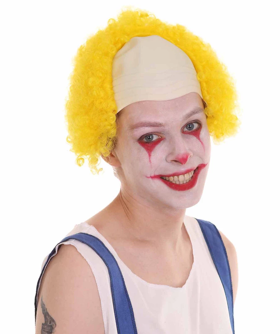 HPO Unisex Scary Bald Clown Afro Wigs Collections | Halloween Wigs Women's 29 HPO Unisex Scary Bald Clown Afro Wigs Collections | Halloween Wigs Women's