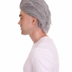 HPO Old-Men Wig | Grey Party Wigs | Premium Breathable Capless Cap