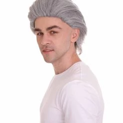 HPO Old-Men Wig | Grey Party Wigs | Premium Breathable Capless Cap