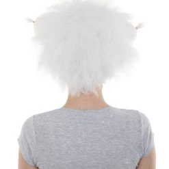 HPO Victoria, White Fluffy Cat Womens Wig With Pink Ears | Premium Breathable Capless Cap Women's 14 HPO Victoria, White Fluffy Cat Womens Wig With Pink Ears | Premium Breathable Capless Cap Women's