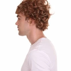 HPO Men's Short Length Curly Pop Rocker Wig | Brown Cosplay Wig | Premium Breathable Capless Cap 10 HPO Men's Short Length Curly Pop Rocker Wig | Brown Cosplay Wig | Premium Breathable Capless Cap