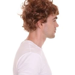 HPO Men's Short Length Curly Pop Rocker Wig | Brown Cosplay Wig | Premium Breathable Capless Cap 12 HPO Men's Short Length Curly Pop Rocker Wig | Brown Cosplay Wig | Premium Breathable Capless Cap