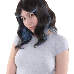 HPO Adults Women Shoulder Length Wavy Wigs | Multicolor Options Cosplay Wigs | Premium Breathable Capless Cap