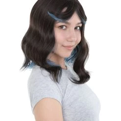 HPO Adults Women Shoulder Length Wavy Wigs | Multicolor Options Cosplay Wigs | Premium Breathable Capless Cap