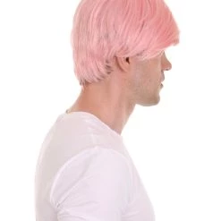 HPO K-Pop | Men's Short Straight Middle Part Pink K Pop Cosplay Wig | Premium Breathable Capless Cap 10 HPO K-Pop | Men's Short Straight Middle Part Pink K Pop Cosplay Wig | Premium Breathable Capless Cap