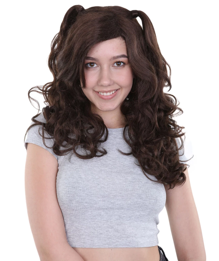 HPO Jubilee Womens Wig | Dark Auburn Party Ready Fancy Cosplay Wig | Premium Breathable Capless Cap Men's 2 HPO Jubilee Womens Wig | Dark Auburn Party Ready Fancy Cosplay Wig | Premium Breathable Capless Cap Men's