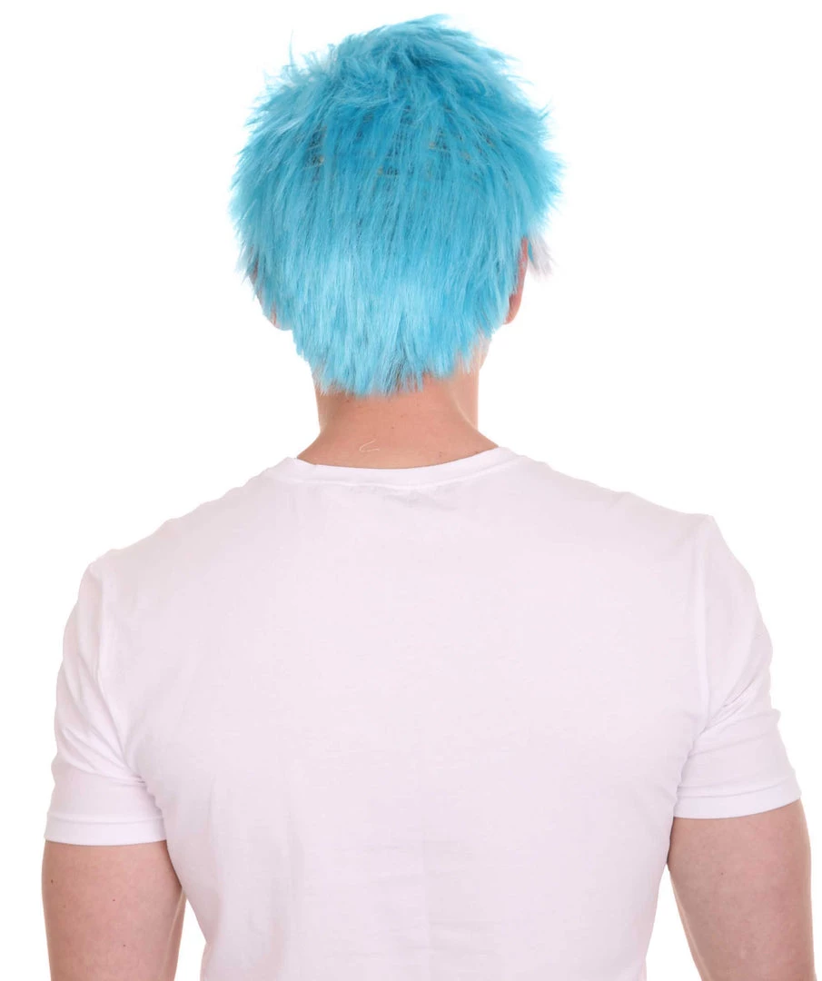 HPO Men's Ninja Computer Gamer Wig | Lt. Blue Cosplay Wig | Premium Breathable Capless Cap 3 HPO Men's Ninja Computer Gamer Wig | Lt. Blue Cosplay Wig | Premium Breathable Capless Cap