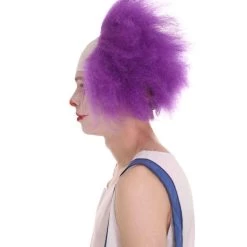 HPO Half Bald Head Men Curly Wig 57 HPO Half Bald Head Men Curly Wig