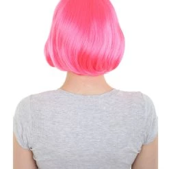 HPO Womens Pink Lady Bob Wig | Modern Bob Medium Cosplay Halloween Wig | Premium Breathable Capless Cap Men's