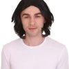 HPO Men's Shoulder Length Straight Snape Dark Arts Wig | Black Cosplay Wig | Premium Breathable Capless Cap