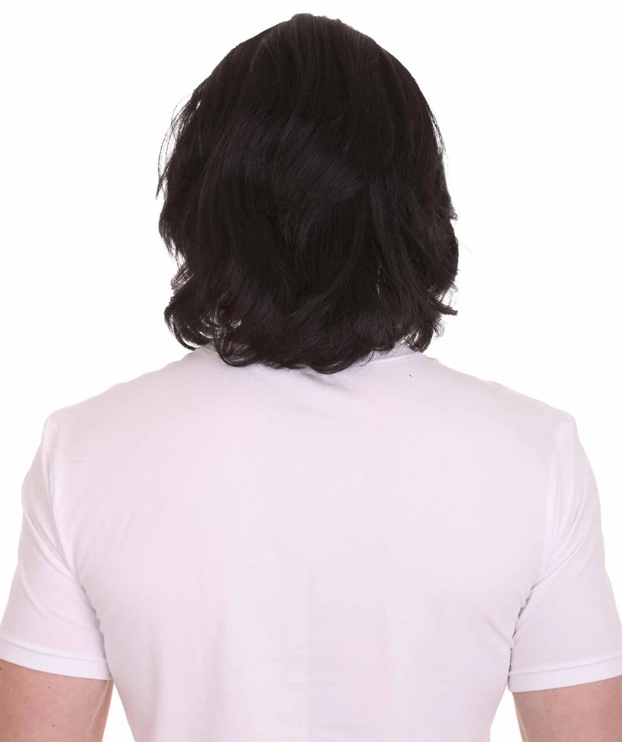 HPO Men's Shoulder Length Straight Snape Dark Arts Wig | Black Cosplay Wig | Premium Breathable Capless Cap 4 HPO Men's Shoulder Length Straight Snape Dark Arts Wig | Black Cosplay Wig | Premium Breathable Capless Cap