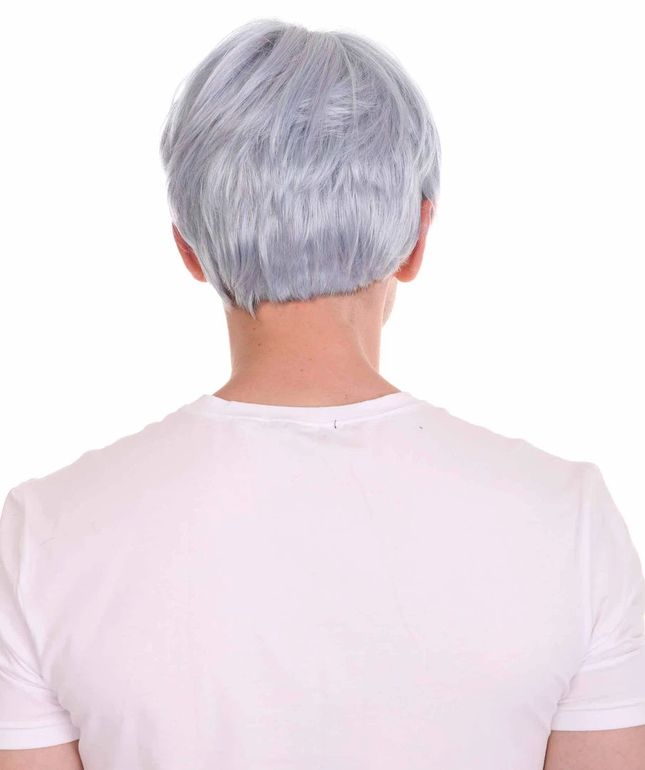 HPO K-Pop | Men's Short Straight Middle Part Grey K Pop Cosplay Wig | Premium Breathable Capless Cap 5 HPO K-Pop | Men's Short Straight Middle Part Grey K Pop Cosplay Wig | Premium Breathable Capless Cap