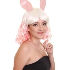 HPO Easter Bunny Womens Wig | Two-toned Wig | Premium Breathable Capless Cap