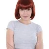 HPO Women's Bob Wig | Brown Short Halloween Wig | Premium Breathable Capless Cap