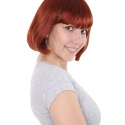 HPO Women's Bob Wig | Brown Short Halloween Wig | Premium Breathable Capless Cap 16 HPO Women's Bob Wig | Brown Short Halloween Wig | Premium Breathable Capless Cap