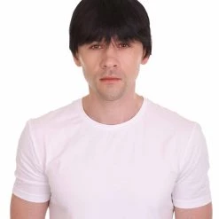 HPO Movie Day Of The Dead | Black Movie Mens Wig | Premium Breathable Capless Cap Men's