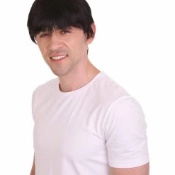 HPO Movie Day Of The Dead | Black Movie Mens Wig | Premium Breathable Capless Cap Men's