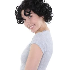 HPO Womens Ritzy Wig | Black Short Curly TV/Movie Wig | Premium Breathable Capless Cap Men's 10 HPO Womens Ritzy Wig | Black Short Curly TV/Movie Wig | Premium Breathable Capless Cap Men's