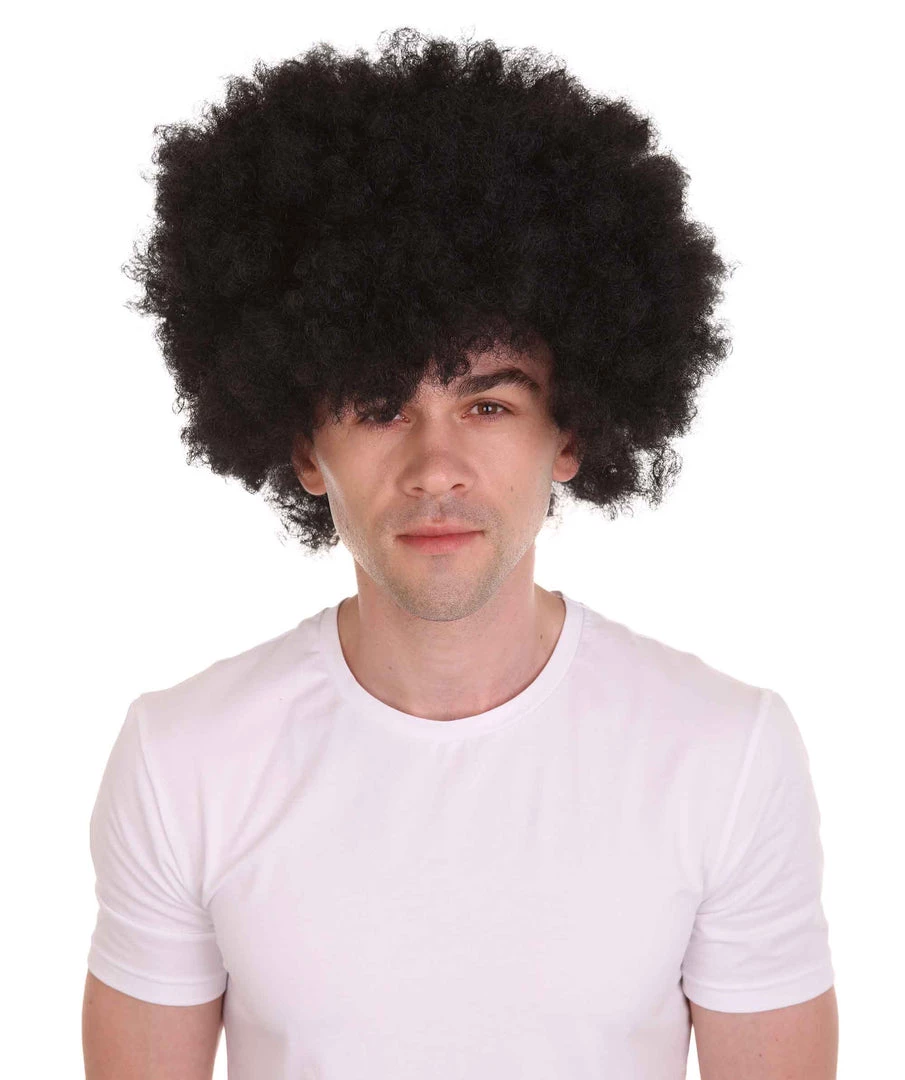 HPO Men Disco Afro Wig | Jumbo Cosplay Halloween Wig | Premium Breathable Capless Cap 2 HPO Men Disco Afro Wig | Jumbo Cosplay Halloween Wig | Premium Breathable Capless Cap