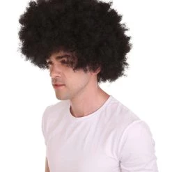 HPO Men Disco Afro Wig | Jumbo Cosplay Halloween Wig | Premium Breathable Capless Cap 11 HPO Men Disco Afro Wig | Jumbo Cosplay Halloween Wig | Premium Breathable Capless Cap