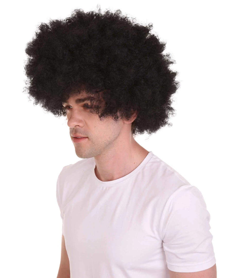 HPO Men Disco Afro Wig | Jumbo Cosplay Halloween Wig | Premium Breathable Capless Cap 3 HPO Men Disco Afro Wig | Jumbo Cosplay Halloween Wig | Premium Breathable Capless Cap