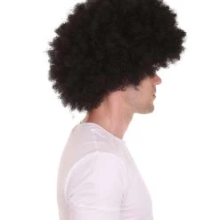 HPO Men Disco Afro Wig | Jumbo Cosplay Halloween Wig | Premium Breathable Capless Cap 13 HPO Men Disco Afro Wig | Jumbo Cosplay Halloween Wig | Premium Breathable Capless Cap