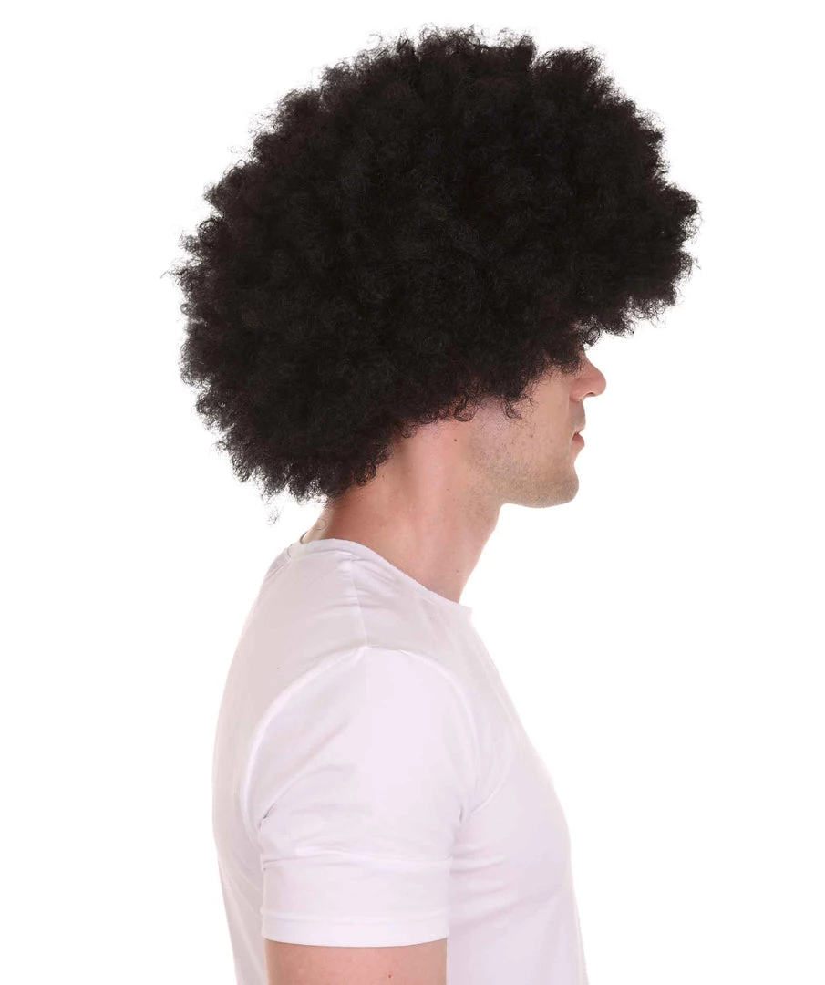 HPO Men Disco Afro Wig | Jumbo Cosplay Halloween Wig | Premium Breathable Capless Cap 5 HPO Men Disco Afro Wig | Jumbo Cosplay Halloween Wig | Premium Breathable Capless Cap