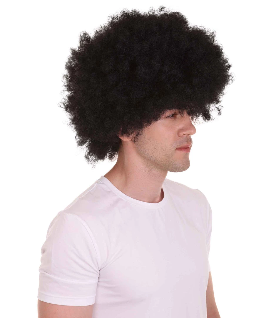 HPO Men Disco Afro Wig | Jumbo Cosplay Halloween Wig | Premium Breathable Capless Cap 6 HPO Men Disco Afro Wig | Jumbo Cosplay Halloween Wig | Premium Breathable Capless Cap