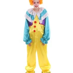 HPO Adult Men's Mad Clown Jumpsuit Costume | Yellow Cosplay Costume