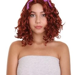 HPO The Unfortunate Miss Splats Wig | Brown TV/Movie Wigs | Premium Breathable Capless Cap