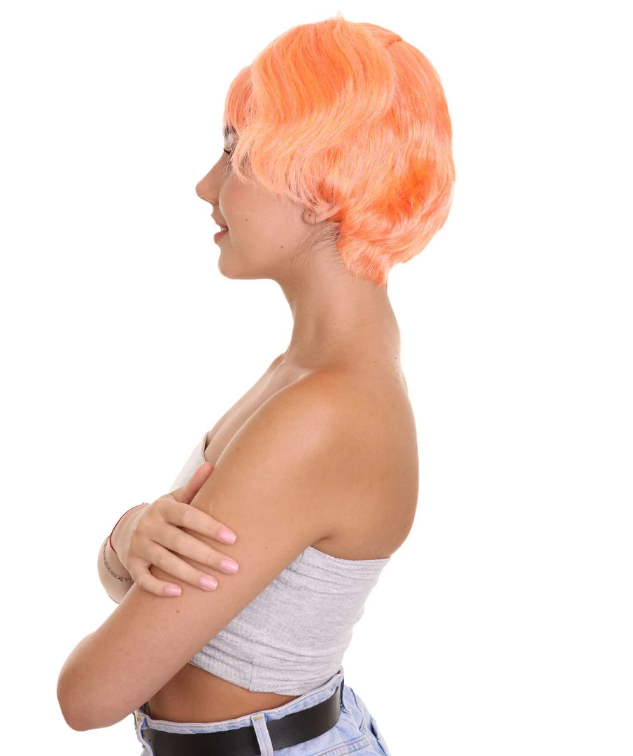 HPO Troll World Tour | Women's Troll Orange Straight Spiked Cosplay Wig | Premium Breathable Capless Cap 3 HPO Troll World Tour | Women's Troll Orange Straight Spiked Cosplay Wig | Premium Breathable Capless Cap