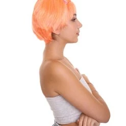 HPO Troll World Tour | Women's Troll Orange Straight Spiked Cosplay Wig | Premium Breathable Capless Cap 13 HPO Troll World Tour | Women's Troll Orange Straight Spiked Cosplay Wig | Premium Breathable Capless Cap