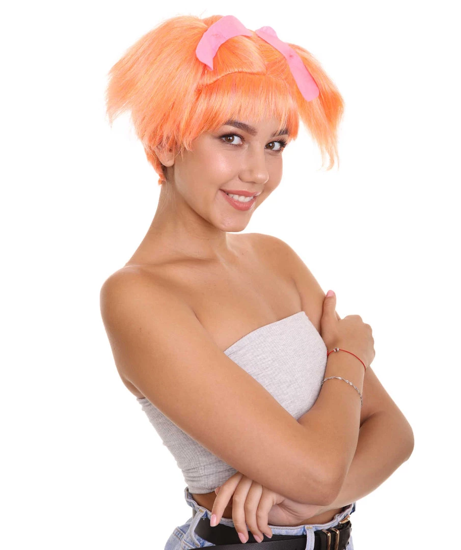 HPO Troll World Tour | Women's Troll Orange Straight Spiked Cosplay Wig | Premium Breathable Capless Cap 6 HPO Troll World Tour | Women's Troll Orange Straight Spiked Cosplay Wig | Premium Breathable Capless Cap