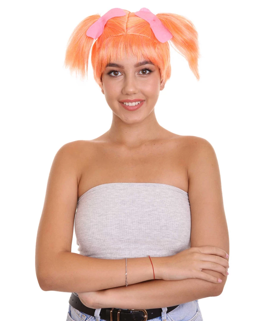 HPO Troll World Tour | Women's Troll Orange Straight Spiked Cosplay Wig | Premium Breathable Capless Cap 1 HPO Troll World Tour | Women's Troll Orange Straight Spiked Cosplay Wig | Premium Breathable Capless Cap