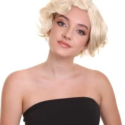 HPO Blonde Jazz Women Wig | Glamour Cosplay Halloween Wig | Premium Breathable Capless Cap