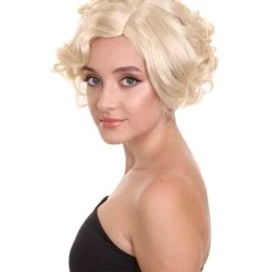 HPO Blonde Jazz Women Wig | Glamour Cosplay Halloween Wig | Premium Breathable Capless Cap