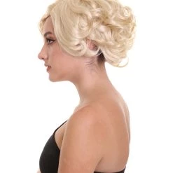 HPO Blonde Jazz Women Wig | Glamour Cosplay Halloween Wig | Premium Breathable Capless Cap
