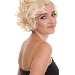 HPO Blonde Jazz Women Wig | Glamour Cosplay Halloween Wig | Premium Breathable Capless Cap