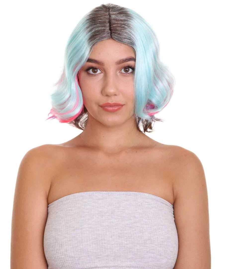 HPO Women's Fashion Mixed Color Womens Wig | Colorful Stage Party Character Cosplay Halloween Wig | Premium Breathable Capless Cap 2 HPO Women's Fashion Mixed Color Womens Wig | Colorful Stage Party Character Cosplay Halloween Wig | Premium Breathable Capless Cap