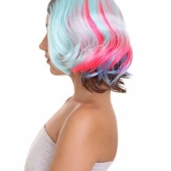 HPO Women's Fashion Mixed Color Womens Wig | Colorful Stage Party Character Cosplay Halloween Wig | Premium Breathable Capless Cap 13 HPO Women's Fashion Mixed Color Womens Wig | Colorful Stage Party Character Cosplay Halloween Wig | Premium Breathable Capless Cap
