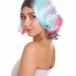 HPO Women's Fashion Mixed Color Womens Wig | Colorful Stage Party Character Cosplay Halloween Wig | Premium Breathable Capless Cap 12 HPO Women's Fashion Mixed Color Womens Wig | Colorful Stage Party Character Cosplay Halloween Wig | Premium Breathable Capless Cap