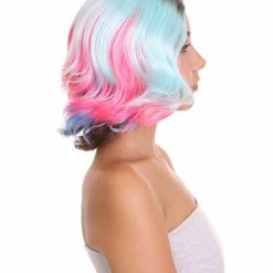 HPO Women's Fashion Mixed Color Womens Wig | Colorful Stage Party Character Cosplay Halloween Wig | Premium Breathable Capless Cap 15 HPO Women's Fashion Mixed Color Womens Wig | Colorful Stage Party Character Cosplay Halloween Wig | Premium Breathable Capless Cap
