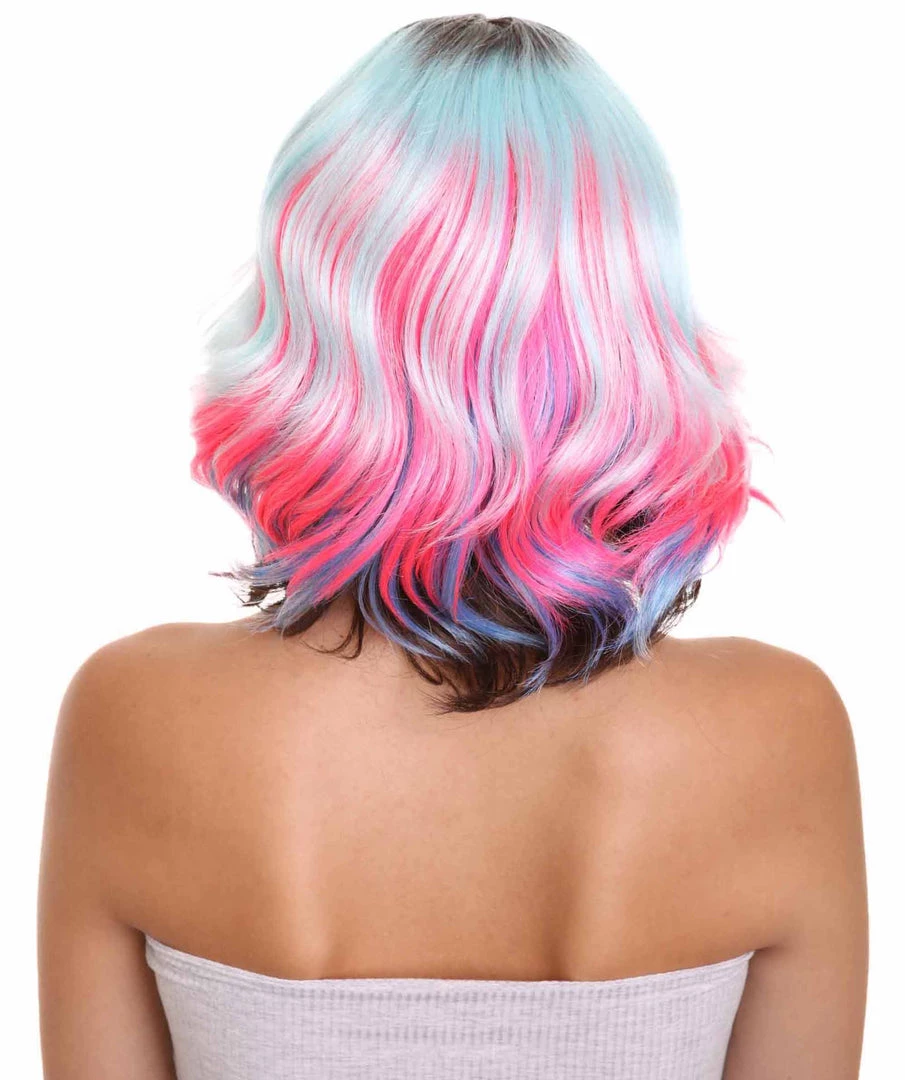 HPO Women's Fashion Mixed Color Womens Wig | Colorful Stage Party Character Cosplay Halloween Wig | Premium Breathable Capless Cap 5 HPO Women's Fashion Mixed Color Womens Wig | Colorful Stage Party Character Cosplay Halloween Wig | Premium Breathable Capless Cap