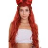 HPO Women's Beauty Womens Wig | Red Cosplay Wig | Premium Breathable Capless Cap