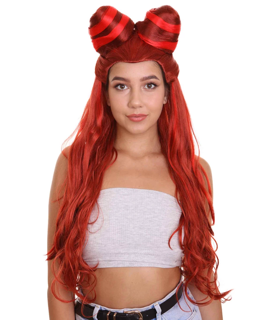 HPO Women's Beauty Womens Wig | Red Cosplay Wig | Premium Breathable Capless Cap 1 HPO Women's Beauty Womens Wig | Red Cosplay Wig | Premium Breathable Capless Cap