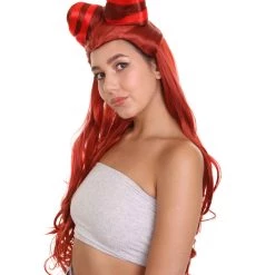 HPO Women's Beauty Womens Wig | Red Cosplay Wig | Premium Breathable Capless Cap